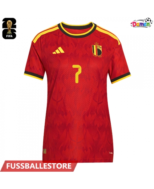 Günstige Belgien Kevin De Bruyne #7 Heimtrikot Damen WM 2026 Kurzarm